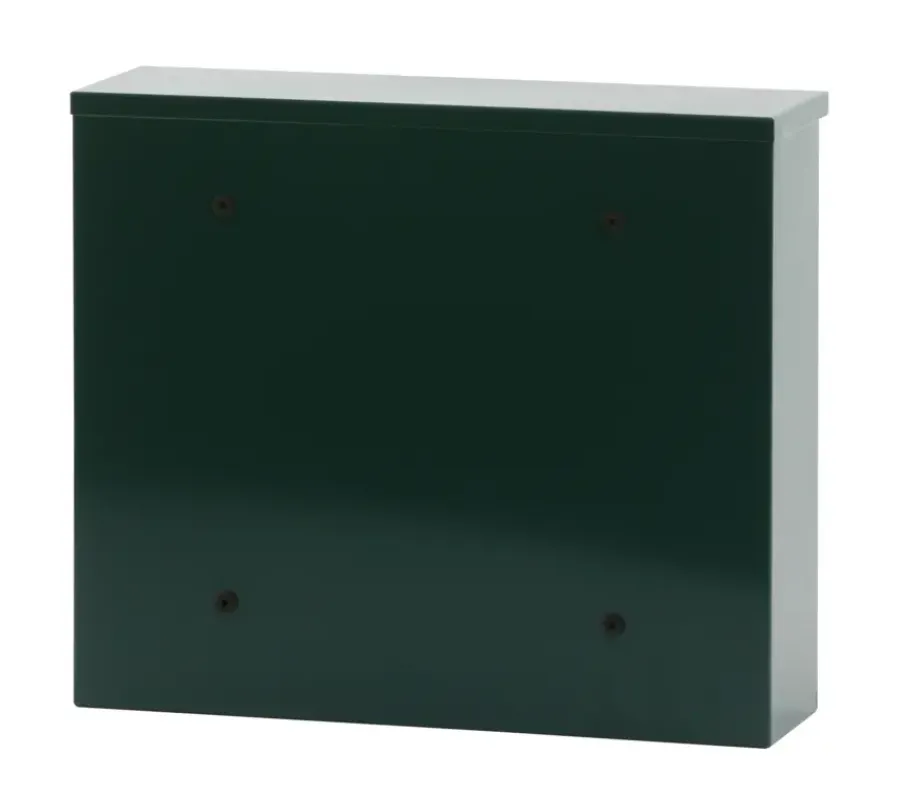 Brievenbussen|Brievenbussen > V-part Wandbrievenbus groen staal - 31.5 cm