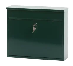 Brievenbussen|Brievenbussen > V-part Wandbrievenbus groen staal - 31.5 cm