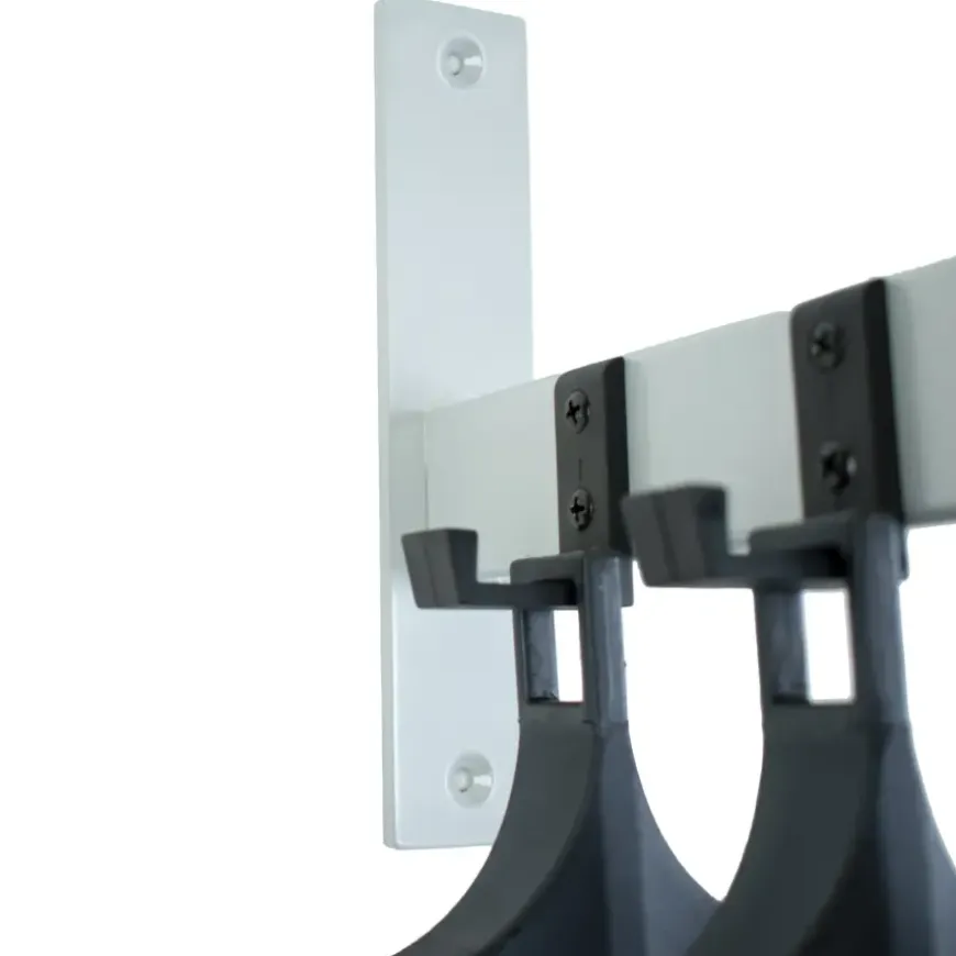 V-Part wandkapstok HIQ 3 incl. 3 hangers - aluminiumgrijs / zwart