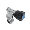 Sanitair Aansluitmateriaal > VSH Wasmachinekraan + Keerklep 1/2"M Knop Zwart