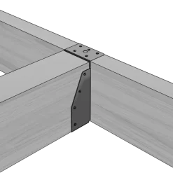 Houtverbinders|Houtverbinders > Geen Waelbers balkdrager met lange lip 46 x 121 mm zwart