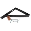 Deurstoppers|Deur Accessoires > Geen Waelbers deuropvangbeugel 90 graden zwart complete set