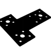Waelbers T-plaat 80 x 68 x 38 mm zwart
