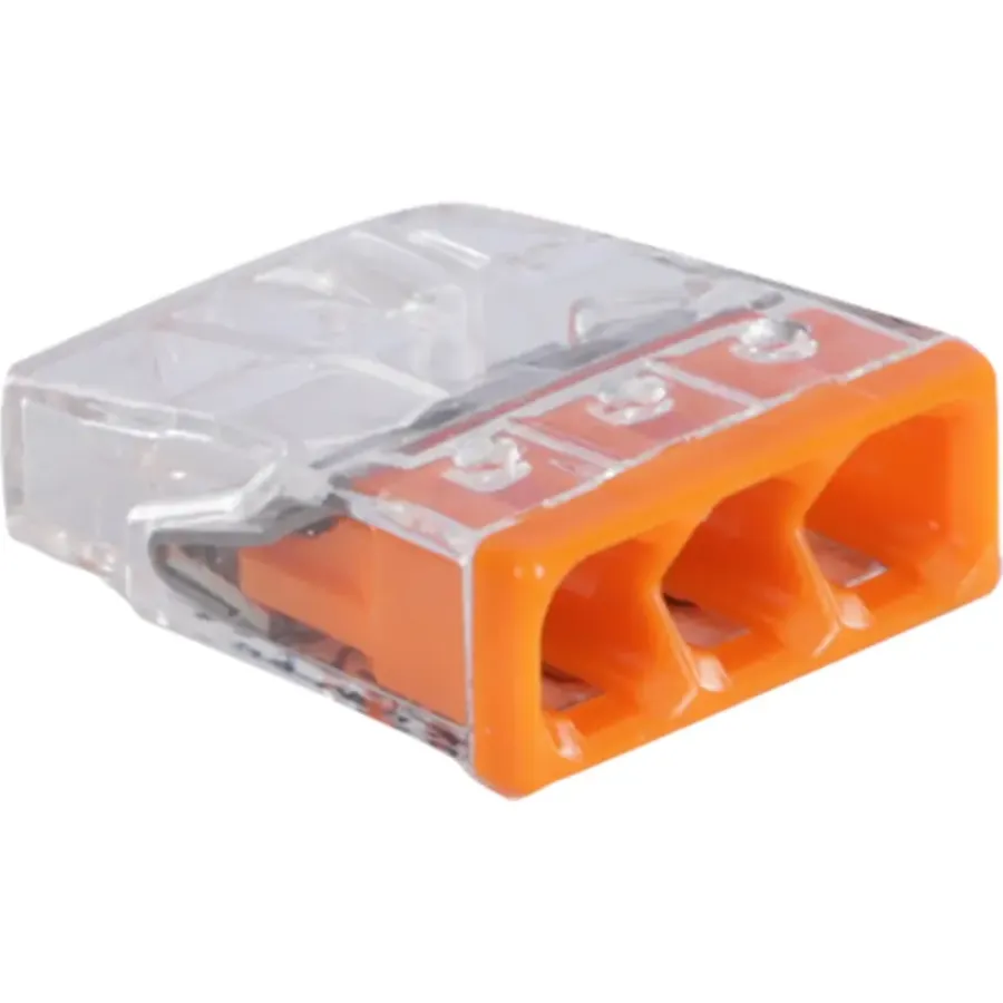 Lasklemmen En Verbindingsklemmen > Wago Lasklem 3-voudig compact 0,5-2,5mm² 2273-203 30 stuks