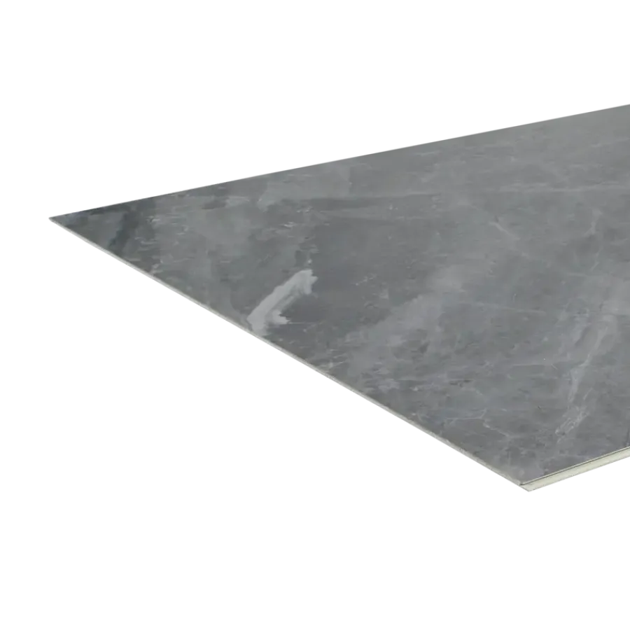 PVC Wandtegels & Panelen|Wandpanelen > Geen Wand/douche paneel kunststof Allora 260x90 cm grijs marmer glans, dikte 5mm 2,34 m²