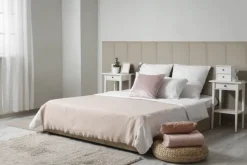 Wandkussens|Wandpanelen > Geen Wandkussen boucle taupe 120x30 cm