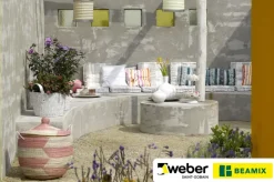 Gipsen > Weber Saint-Gobain Weber Beamix decoratieve buitenstuc tuinmortel 20 kg