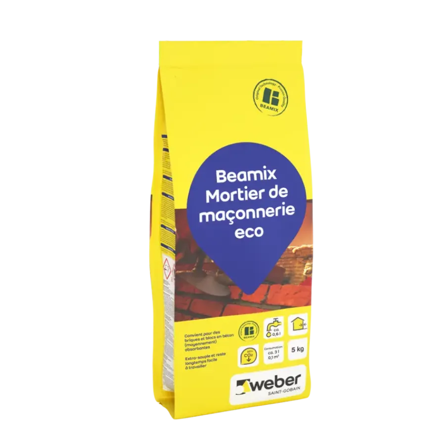 Mortel > Weber Saint-Gobain Weber Beamix metselmortel eco grijs 5 kg
