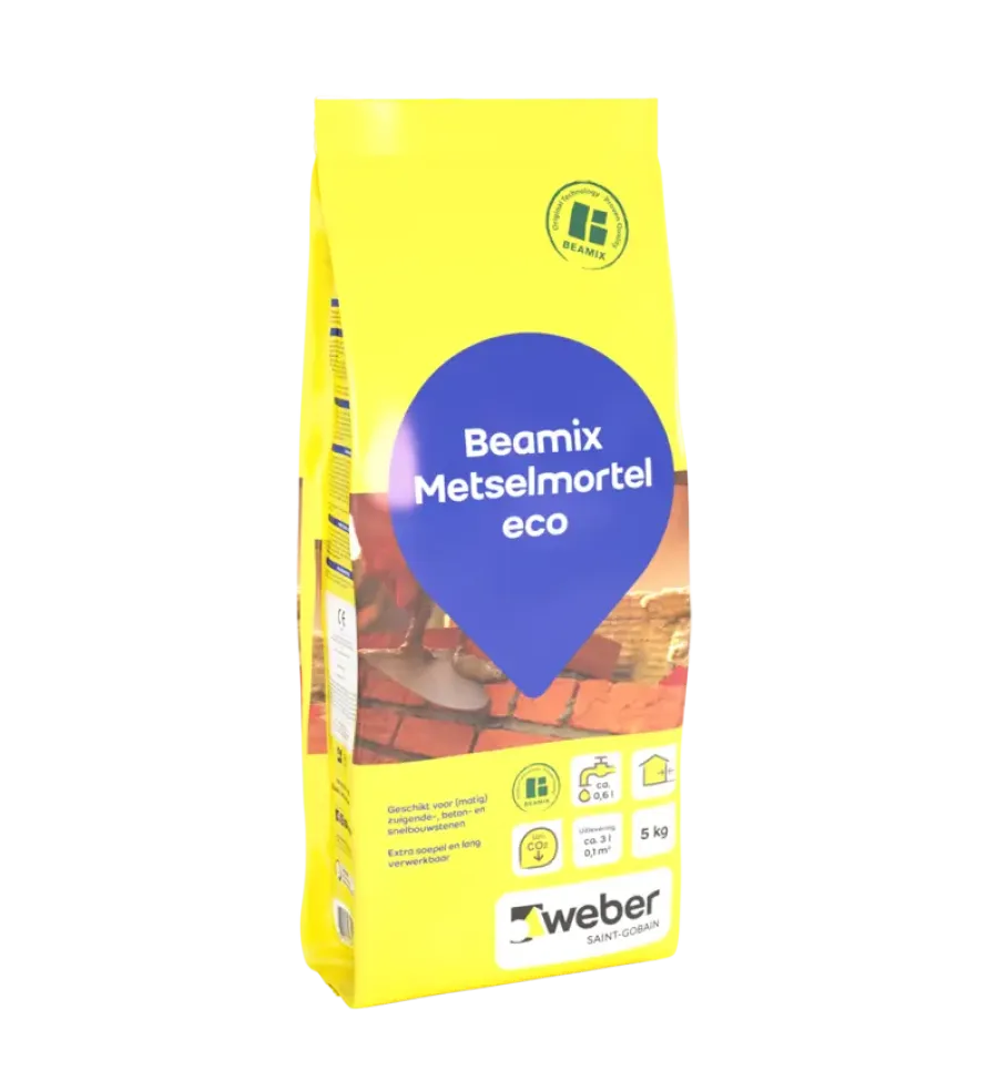 Mortel > Weber Saint-Gobain Weber Beamix metselmortel eco grijs 5 kg