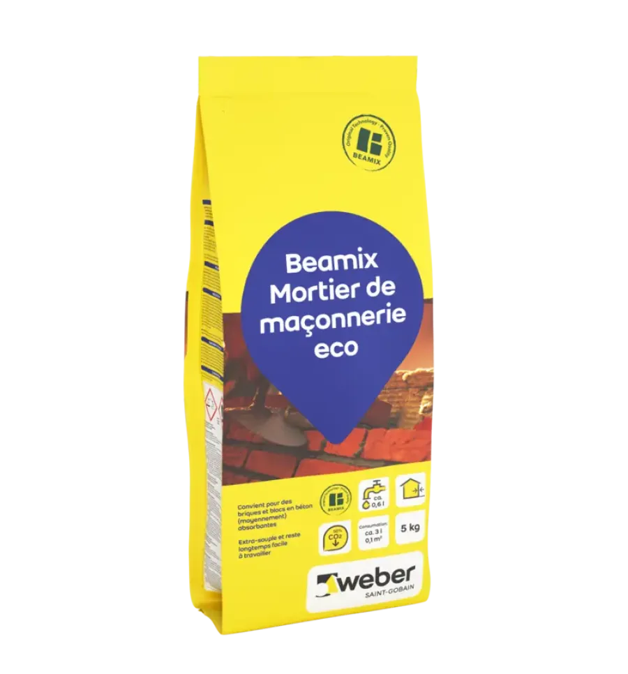 Mortel > Weber Saint-Gobain Weber Beamix metselmortel eco grijs 5 kg