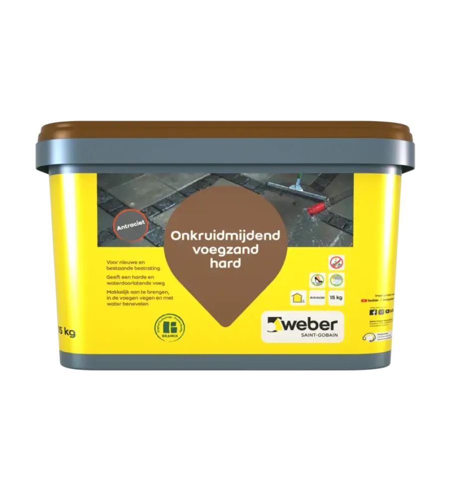 Zand > Weber Saint-Gobain Weber Beamix onkruidmijdend voegzand hard antraciet 15 kg