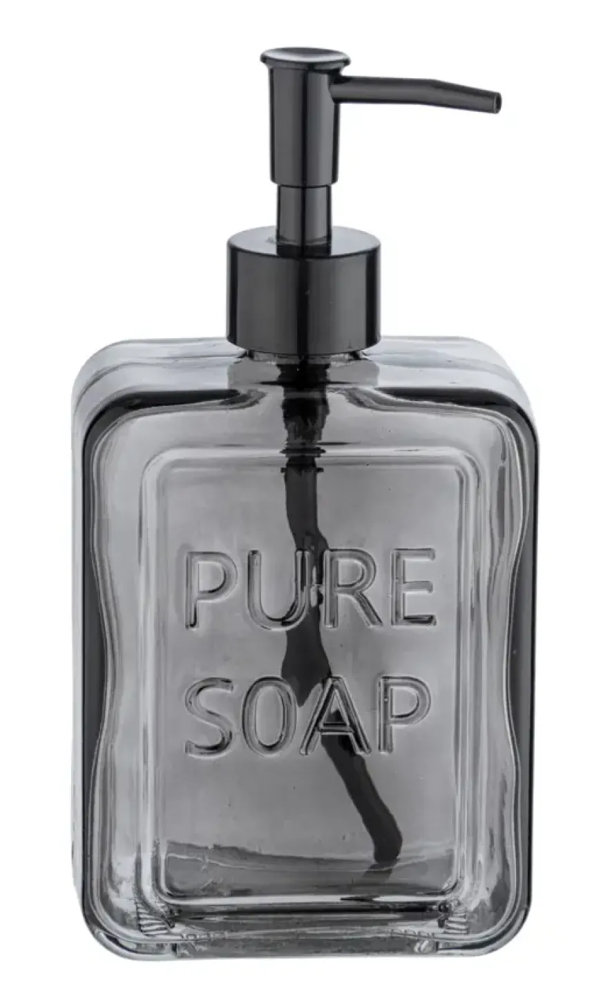 Wenko Pure Soap zeepdispenser glas grijs