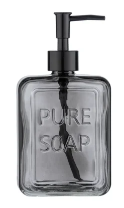 Wenko Pure Soap zeepdispenser glas grijs