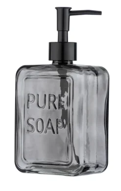 Wenko Pure Soap zeepdispenser glas grijs