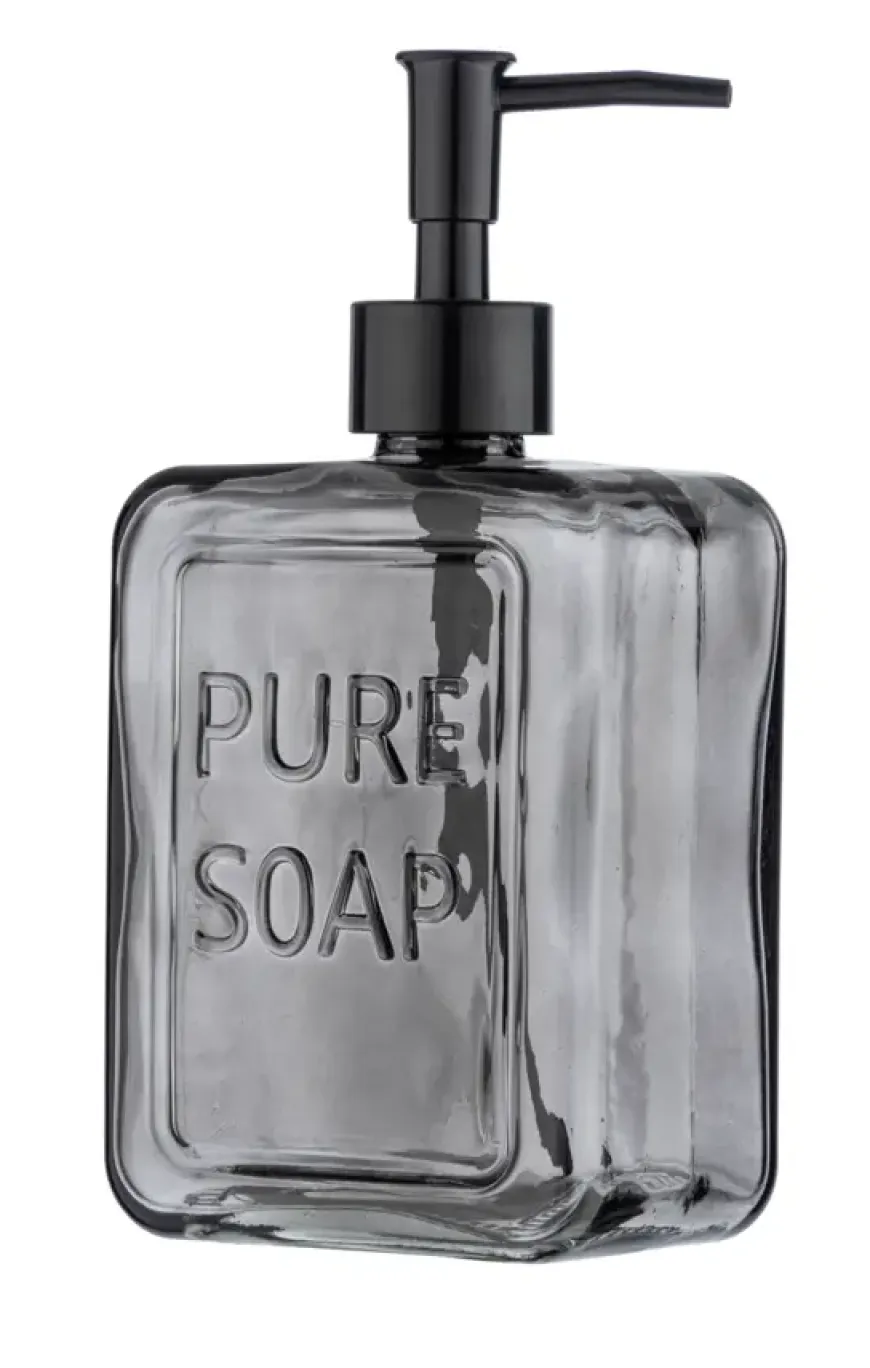 Wenko Pure Soap zeepdispenser glas grijs