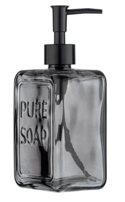 Wenko Pure Soap zeepdispenser glas grijs