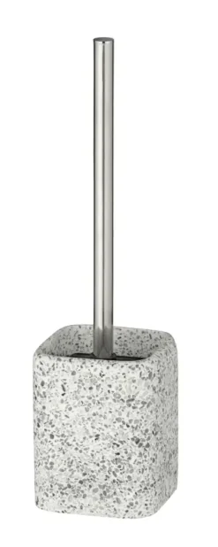Wenko Terrazzo toiletborstelhouder polyresin wit/beige/grijs