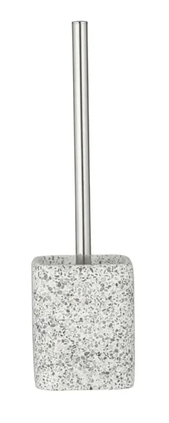 Wenko Terrazzo toiletborstelhouder polyresin wit/beige/grijs