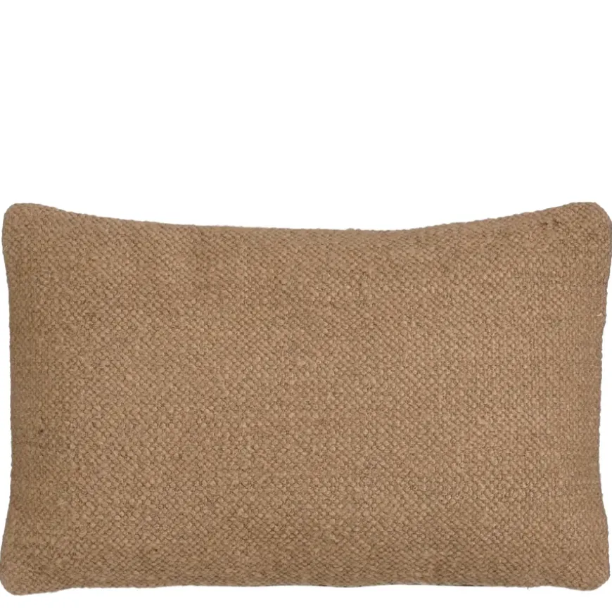 Woven kussen beige - l55xb35xh10cm