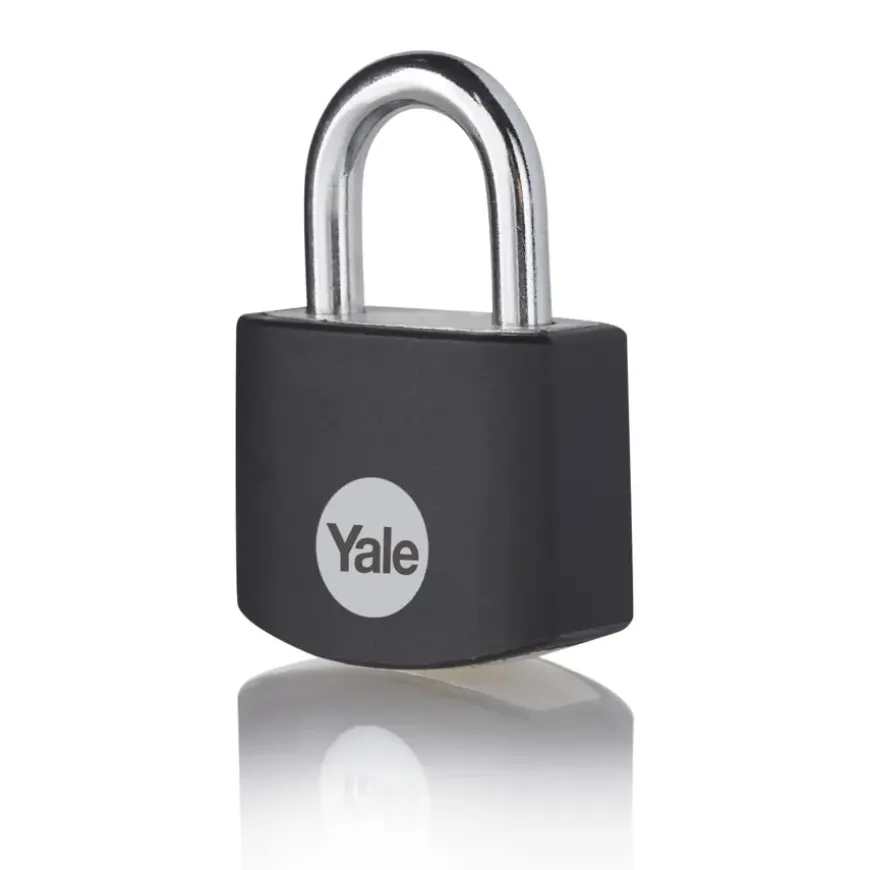 Yale Hangslot aluminium 25 mm zwart