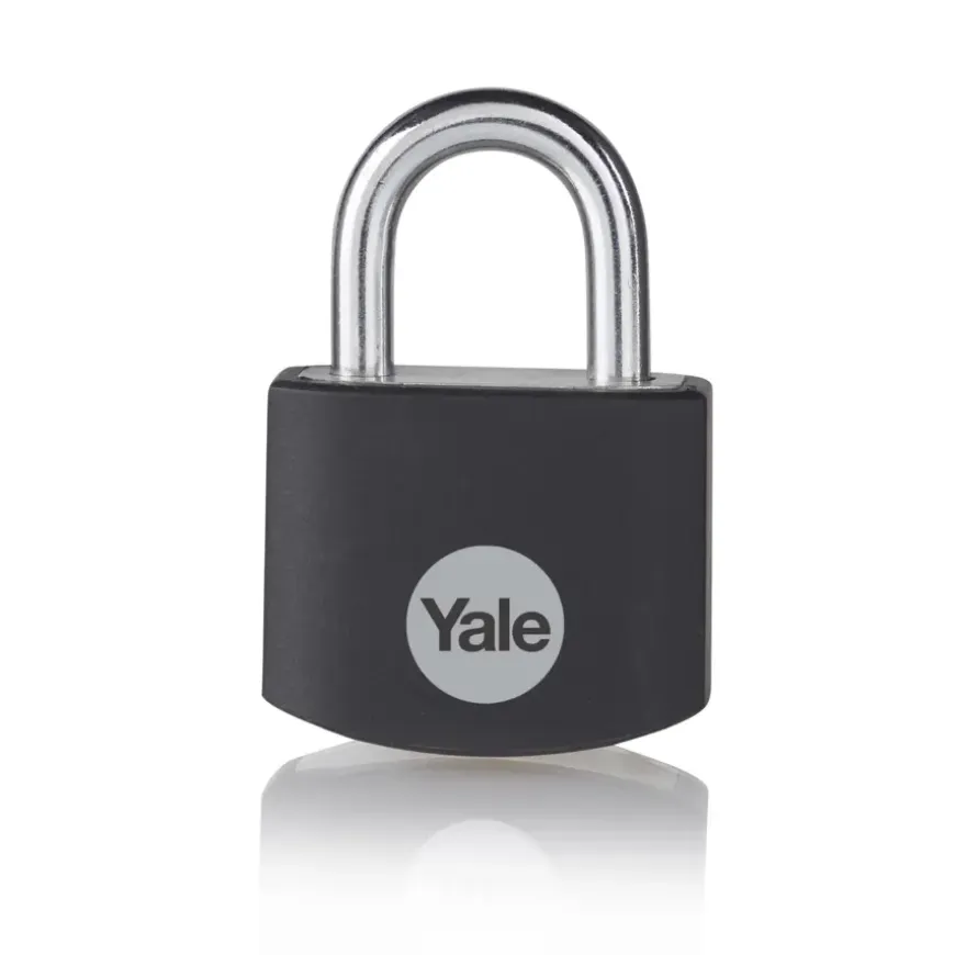 Yale Hangslot aluminium 25 mm zwart