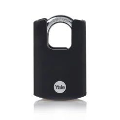 Yale Hangslot messing zware uitvoering 40 mm met zwarte body